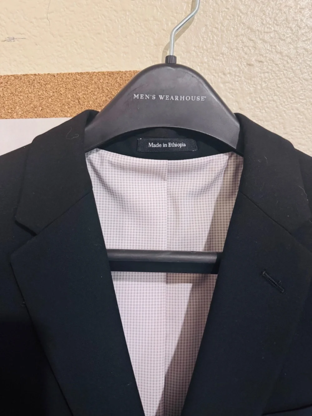 Egara Men’s Black Skinny Fit Stretch Blazer Sport Coat Size 38 Short